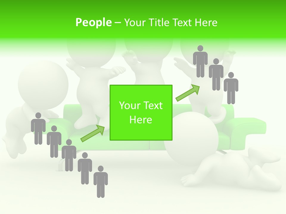 Human Child Green PowerPoint Template