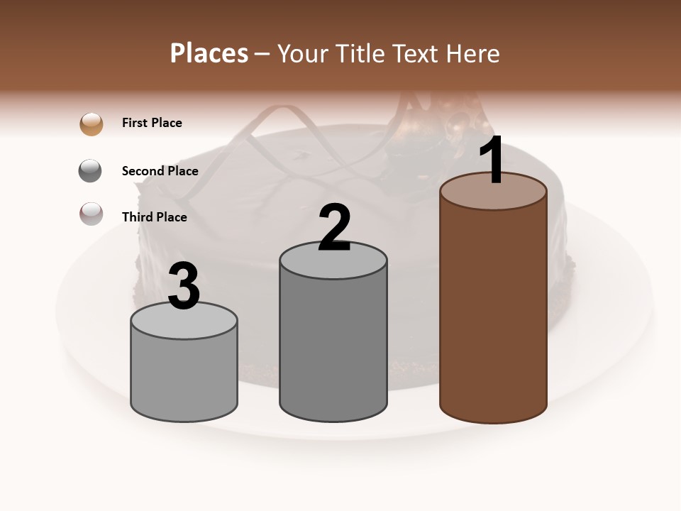 A Chocolate Cake With A Mouse On Top Of It PowerPoint Template