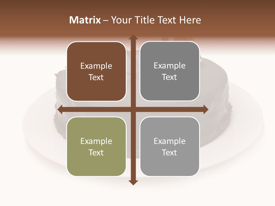 A Chocolate Cake With A Mouse On Top Of It PowerPoint Template