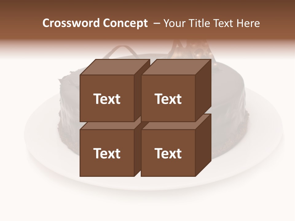 A Chocolate Cake With A Mouse On Top Of It PowerPoint Template