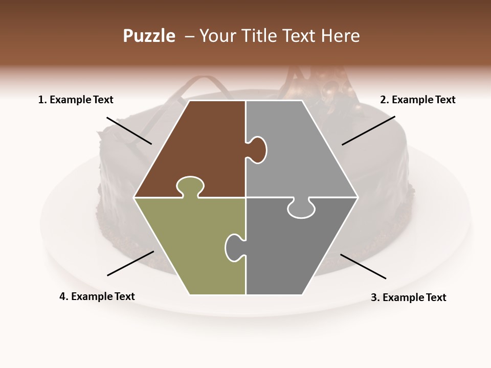 A Chocolate Cake With A Mouse On Top Of It PowerPoint Template