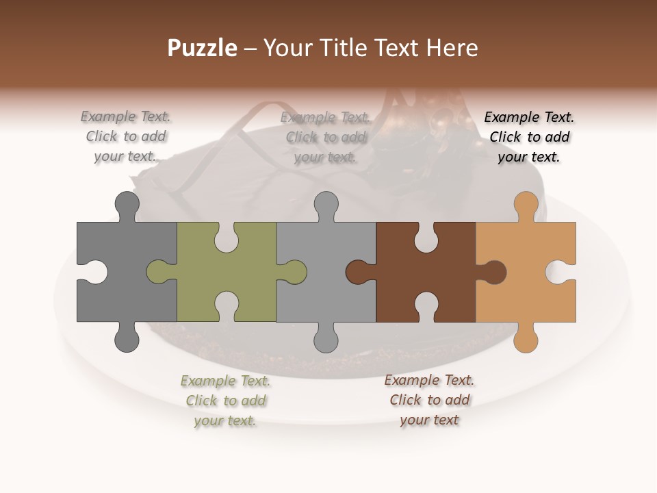 A Chocolate Cake With A Mouse On Top Of It PowerPoint Template