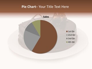 A Chocolate Cake With A Mouse On Top Of It PowerPoint Template