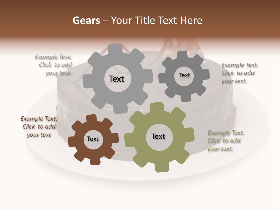 A Chocolate Cake With A Mouse On Top Of It PowerPoint Template