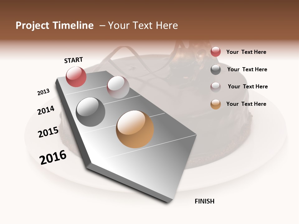 A Chocolate Cake With A Mouse On Top Of It PowerPoint Template