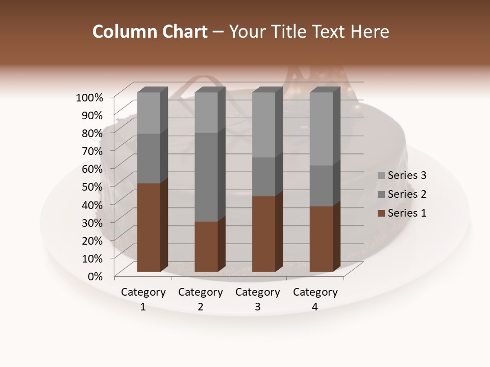 A Chocolate Cake With A Mouse On Top Of It PowerPoint Template