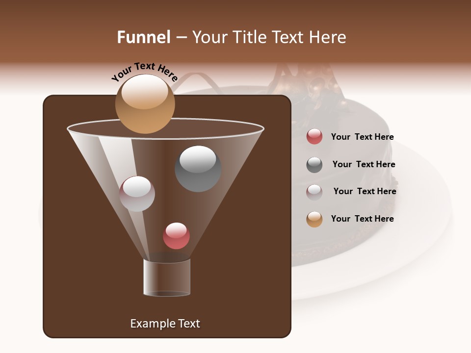 A Chocolate Cake With A Mouse On Top Of It PowerPoint Template