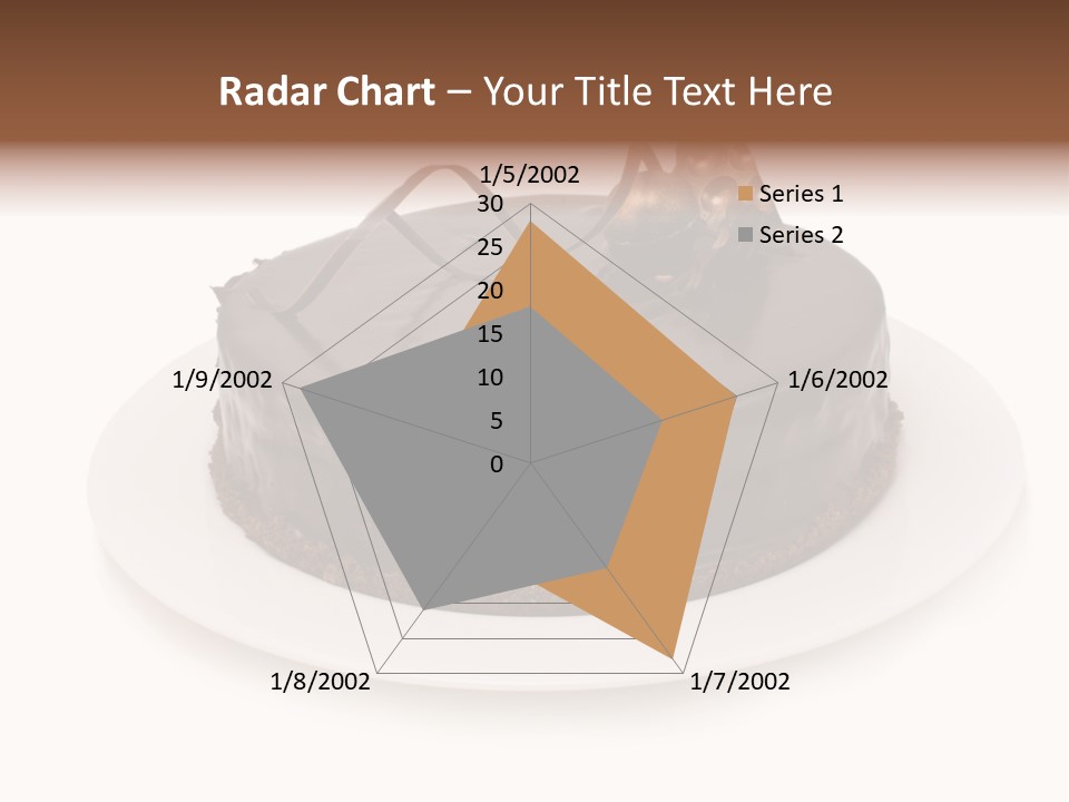 A Chocolate Cake With A Mouse On Top Of It PowerPoint Template