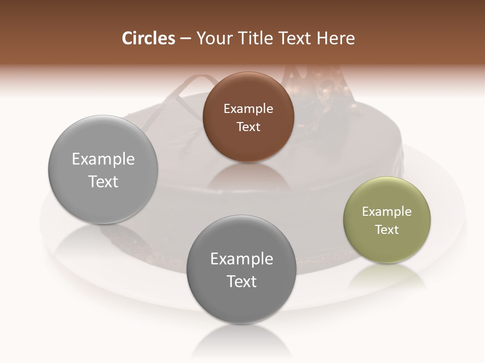 A Chocolate Cake With A Mouse On Top Of It PowerPoint Template