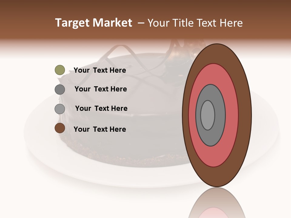 A Chocolate Cake With A Mouse On Top Of It PowerPoint Template