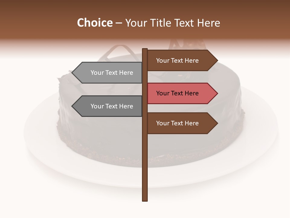 A Chocolate Cake With A Mouse On Top Of It PowerPoint Template