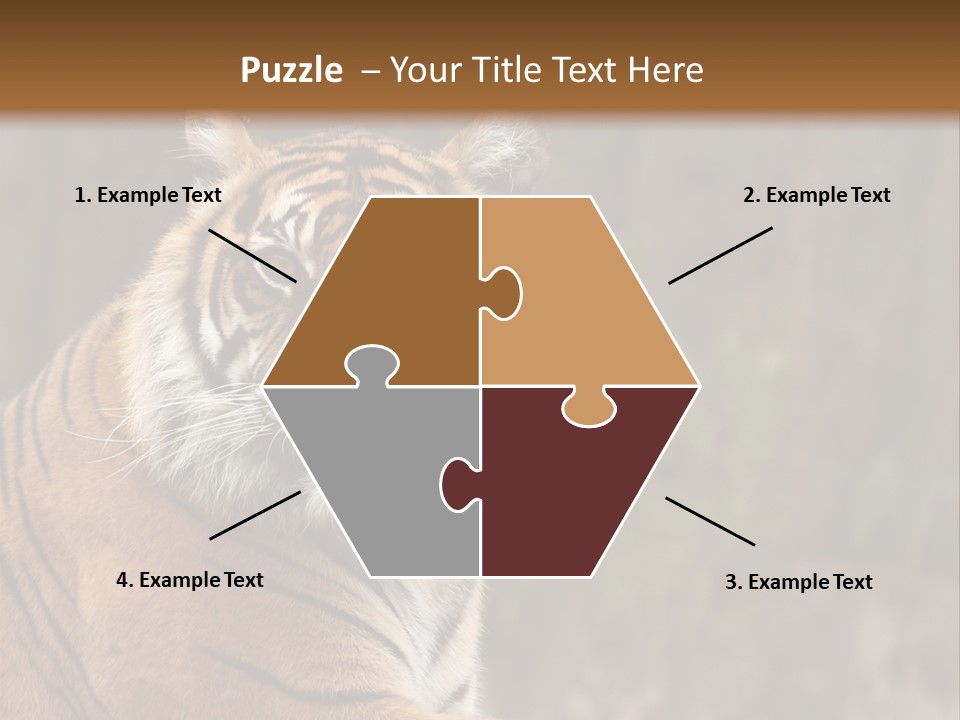 Tongue Head Tigress PowerPoint Template