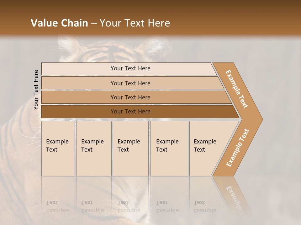 Tongue Head Tigress PowerPoint Template