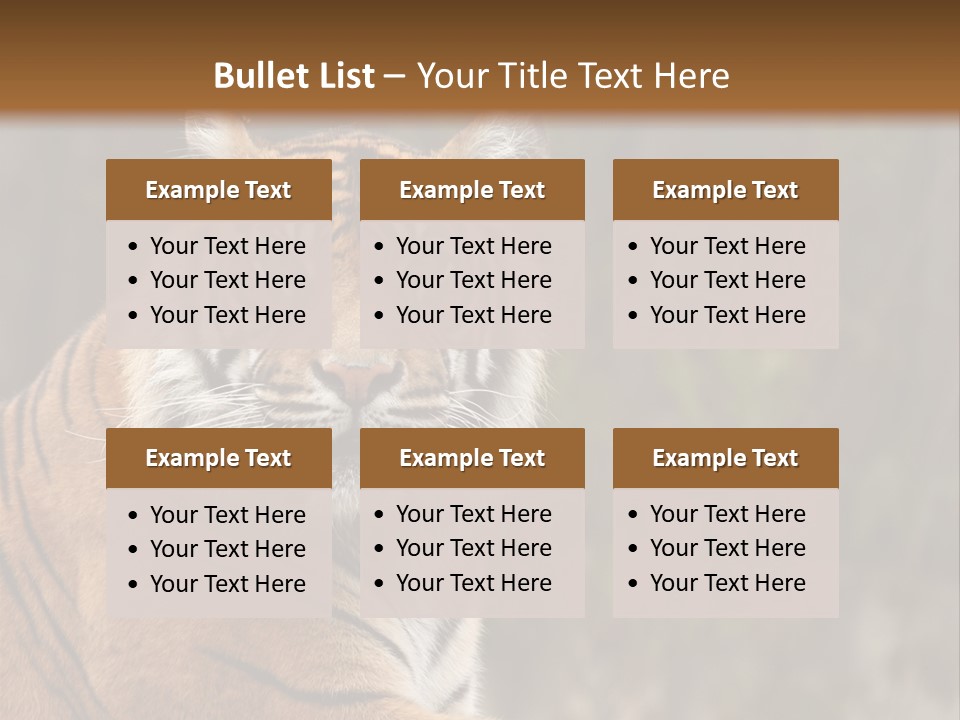 Tongue Head Tigress PowerPoint Template