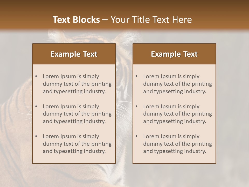 Tongue Head Tigress PowerPoint Template
