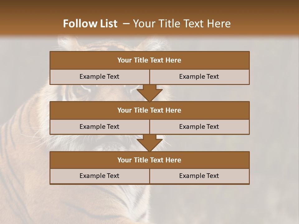 Tongue Head Tigress PowerPoint Template