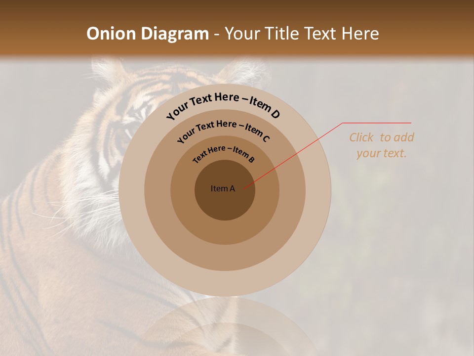 Tongue Head Tigress PowerPoint Template