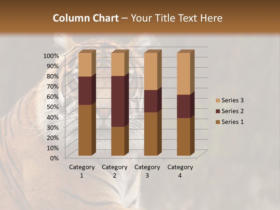 Tongue Head Tigress PowerPoint Template