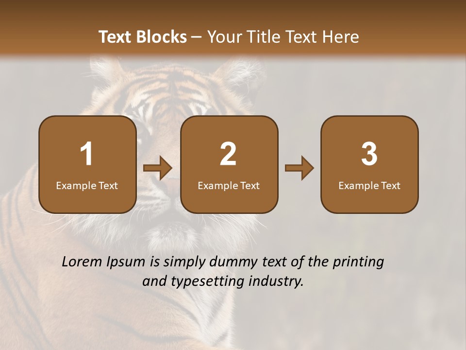 Tongue Head Tigress PowerPoint Template