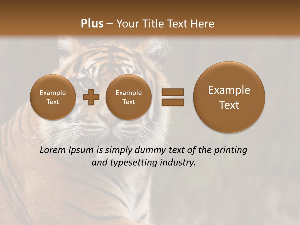 Tongue Head Tigress PowerPoint Template