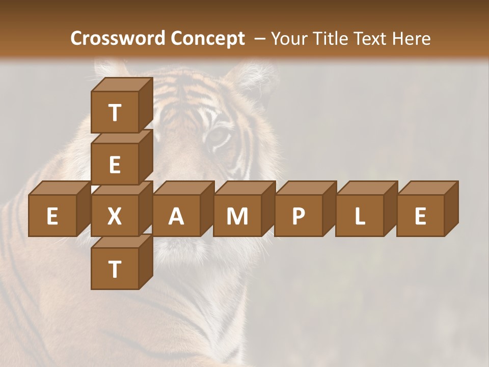 Tongue Head Tigress PowerPoint Template