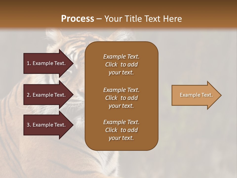 Tongue Head Tigress PowerPoint Template