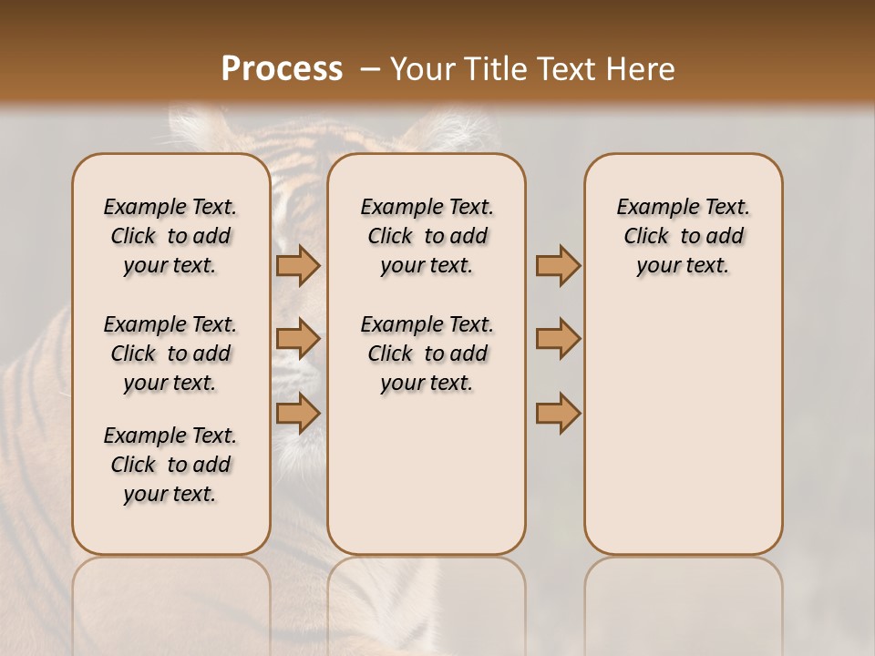 Tongue Head Tigress PowerPoint Template