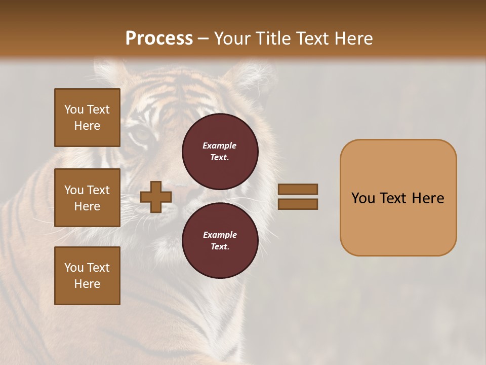 Tongue Head Tigress PowerPoint Template