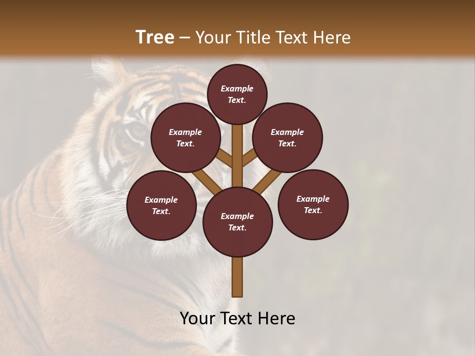 Tongue Head Tigress PowerPoint Template