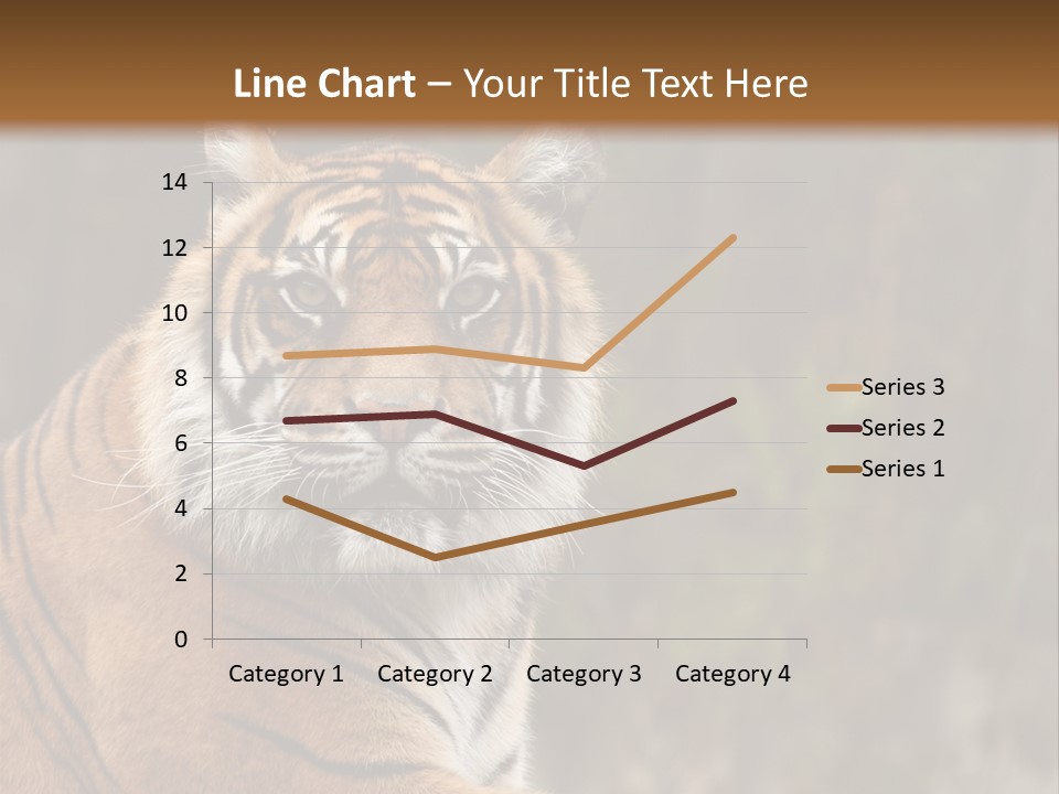 Tongue Head Tigress PowerPoint Template