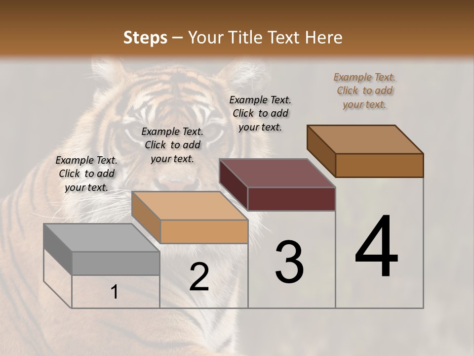 Tongue Head Tigress PowerPoint Template