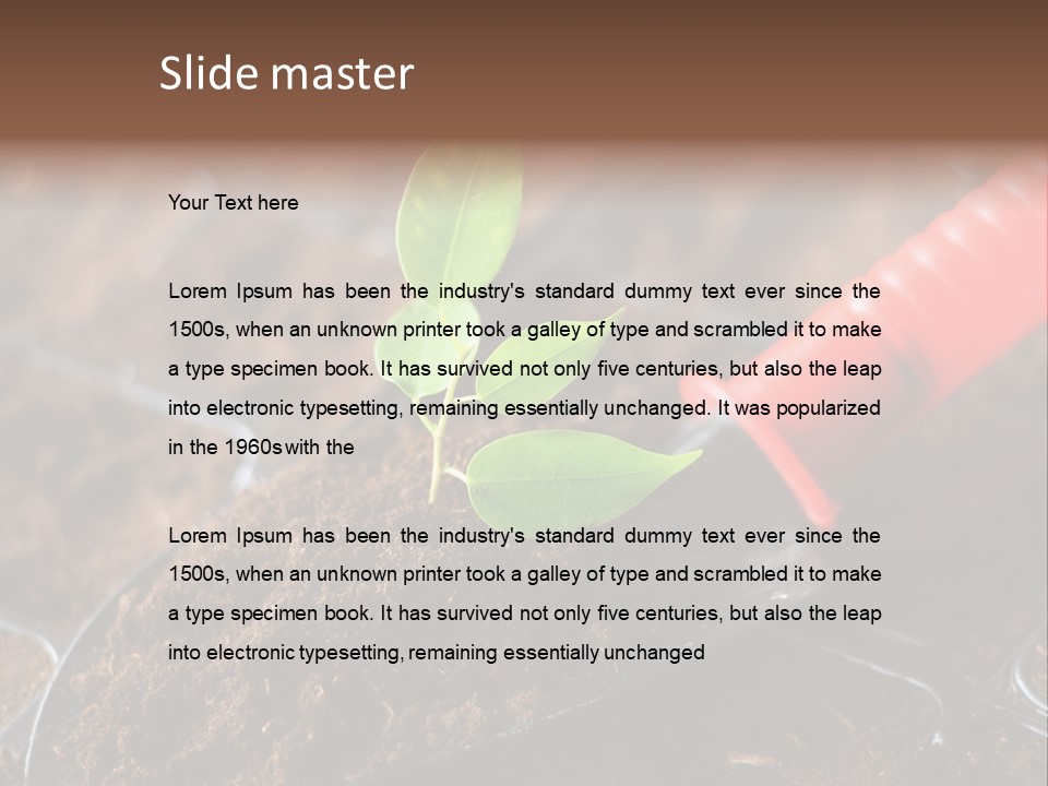 Seedling Soil Growth PowerPoint Template