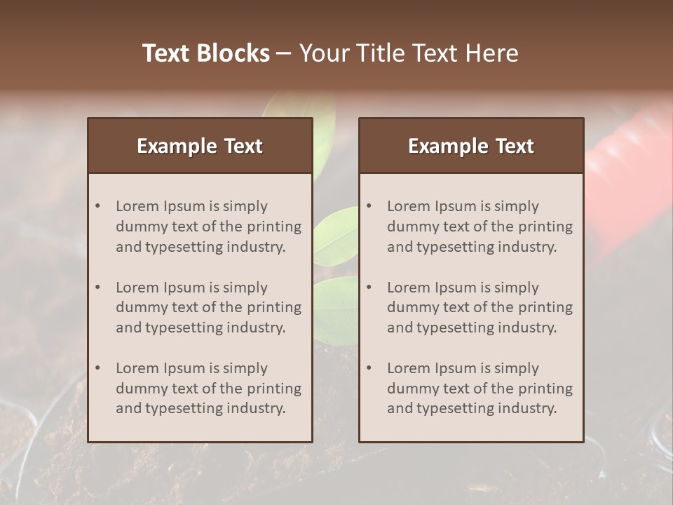 Seedling Soil Growth PowerPoint Template