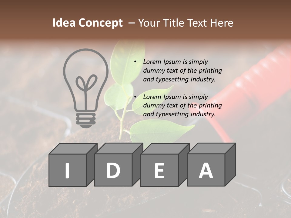 Seedling Soil Growth PowerPoint Template