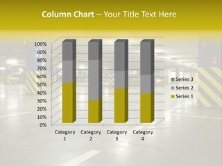 Parking Garage Corridor Blue PowerPoint Template