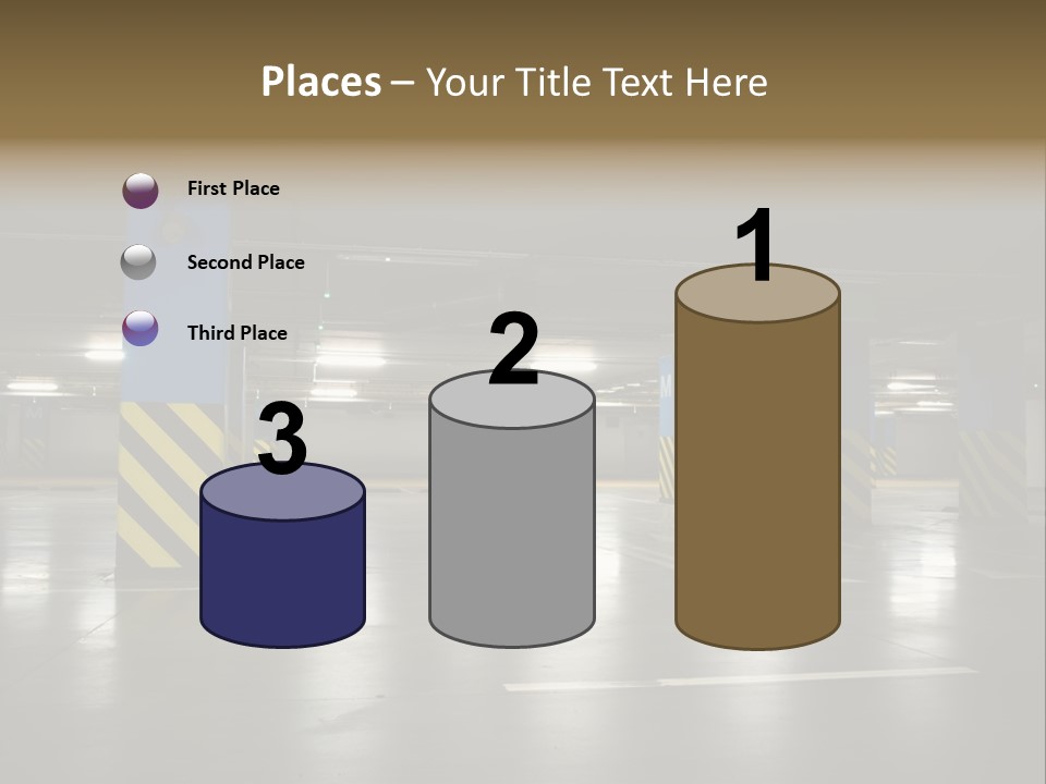 Corridor City Number PowerPoint Template