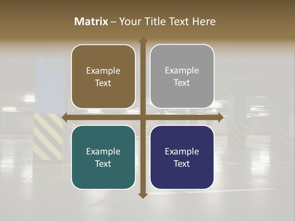Corridor City Number PowerPoint Template