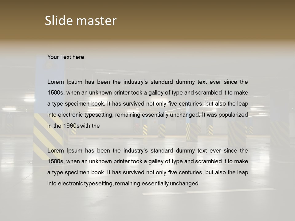 Corridor City Number PowerPoint Template