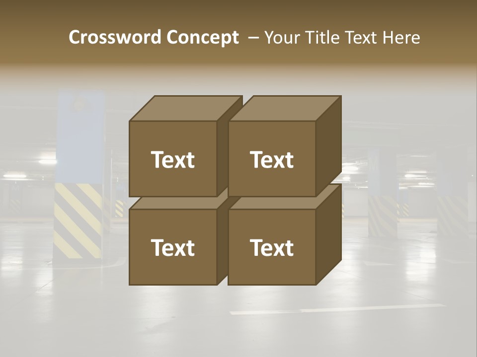 Corridor City Number PowerPoint Template