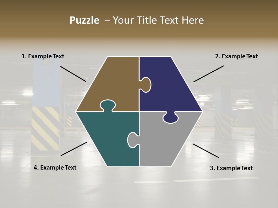 Corridor City Number PowerPoint Template