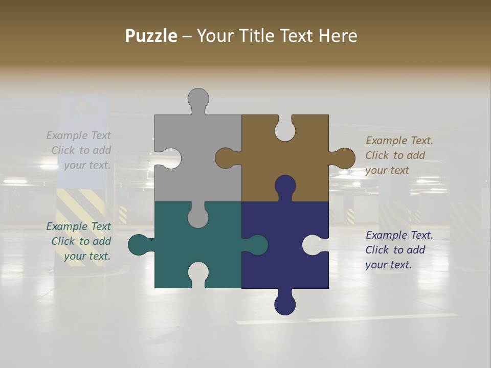 Corridor City Number PowerPoint Template