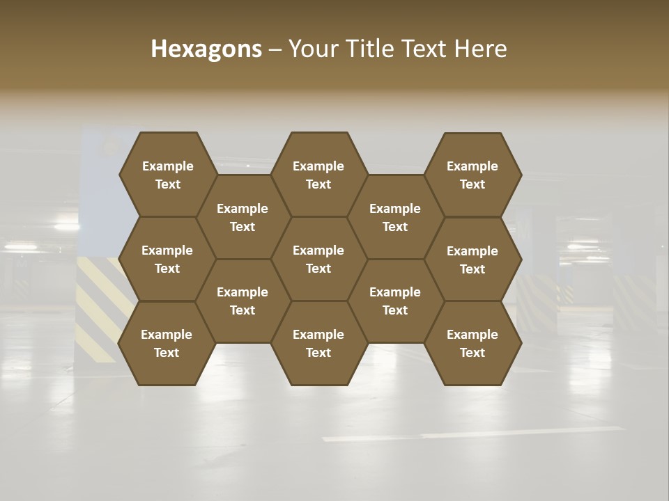 Corridor City Number PowerPoint Template