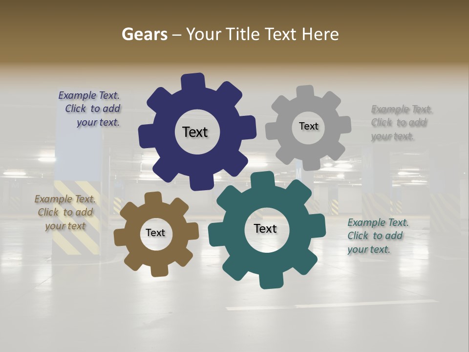 Corridor City Number PowerPoint Template