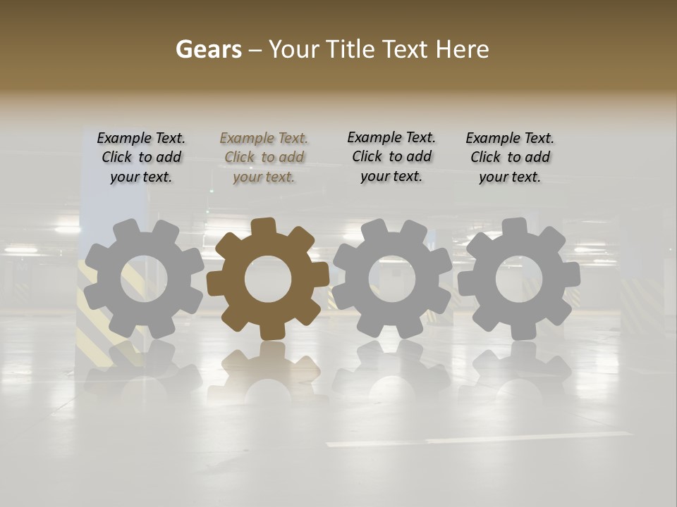 Corridor City Number PowerPoint Template