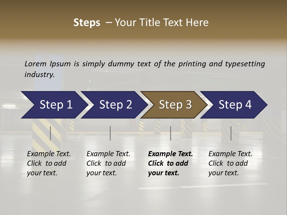 Corridor City Number PowerPoint Template