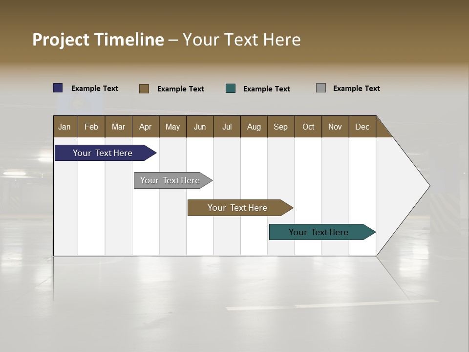 Corridor City Number PowerPoint Template