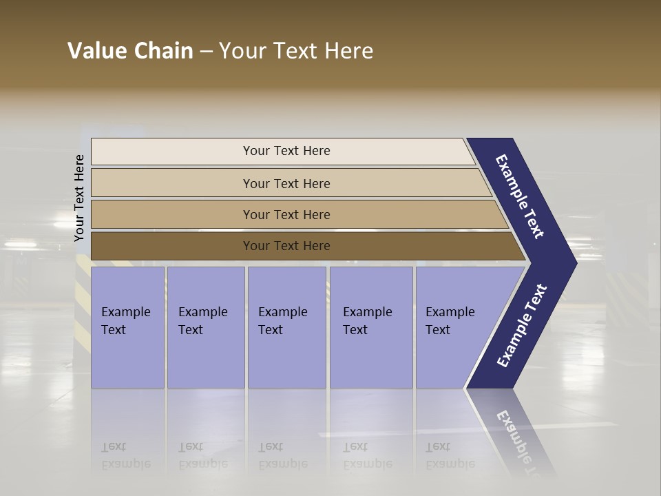 Corridor City Number PowerPoint Template