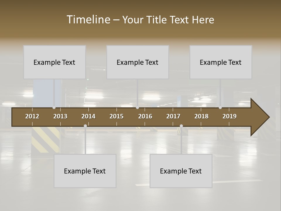 Corridor City Number PowerPoint Template
