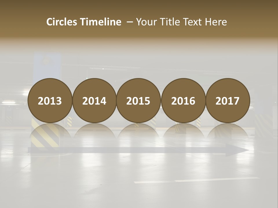 Corridor City Number PowerPoint Template