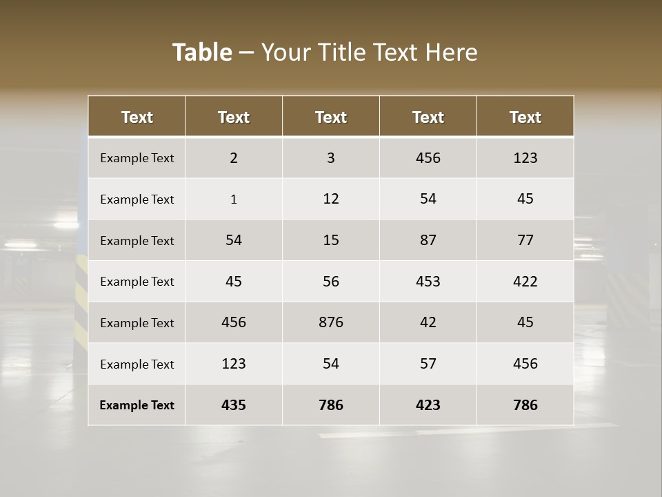 Corridor City Number PowerPoint Template